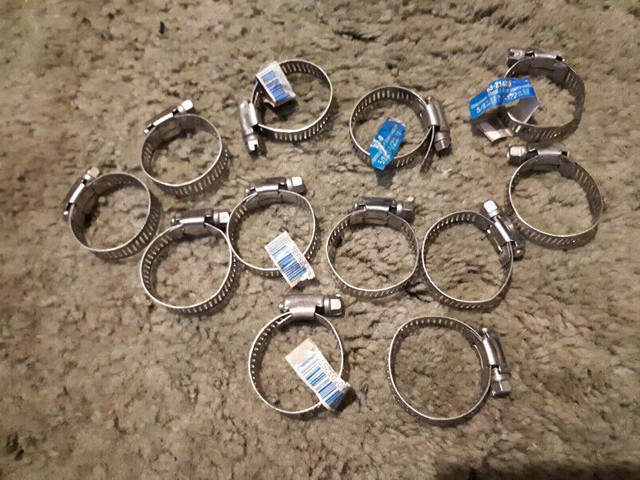 12 NEW 1 1/2 Inch Hose Clamps Pipe Tubing Connectors in Plumbing, Sinks, Toilets & Showers in Kawartha Lakes