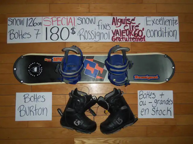 Équipements de snowboard planche a neige snow in Snowboard in Drummondville - Image 11