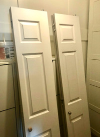 Just 1 left! Painted 2-section closet door; 30” x 80”; baseboard