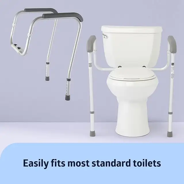 Medline Foldable Toilet Safety Rail - Adjustable *BRAND NEW*