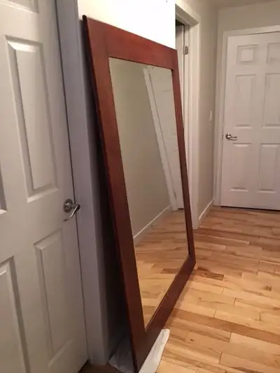 VINTAGE OAK FRAMED MIRROR, View more
