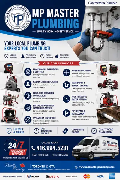 PLUMBER MP MASTER PLUMBING DRINS PLUMBER 24/7(FREE & ESTIMATE), View more