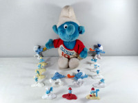 Lot of Smurfs Items Figures & Plush Doll