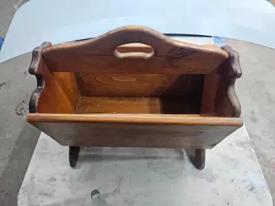 Vintage Wooden Magazine Rack / Organizer, View more