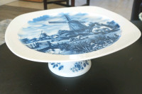 Footed 9" Delft Cake Plate