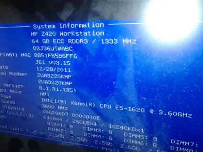 hp z420 3.6 ghz 64g 4tb nvidea 2g ddr5 FAST! 200+pc mac notebook, View more