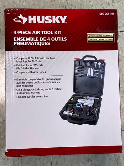 Brand New Unopened Husky 4-Piece Air Tool Kit, View more
