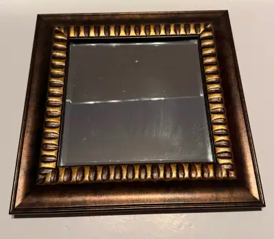 Wood framed wall hanging square mirrors x3 12” x 12” $15 each or all for $35