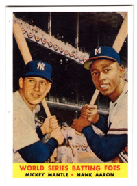 Mickey Mantle / Hank Aaron 1958 Topps World Series Batting Foes