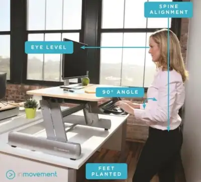 InMovement Elevate XL Ergonomic Standing Desk in White, View more