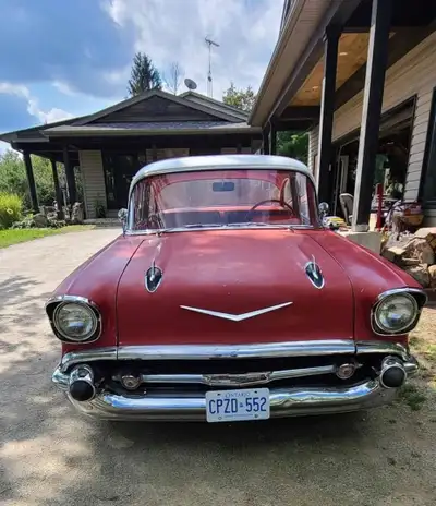 1957 Chevrolet / Chevy Belair 2 Door Post - Runs and Drives Well - Lots of New parts - NEEDS FRAME W...