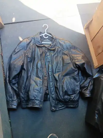 Xl leather moores jacket coat, View more
