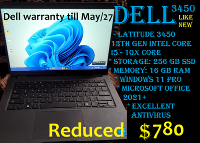 Dell Latitude Laptop, Intel i5, 10x core processor ..., View more