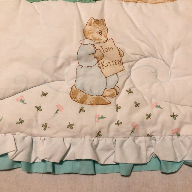 Vintage Beatrix Potter Baby Blanket Peter Rabbit Quilted Cotton in Bedding in City of Toronto - Image 4