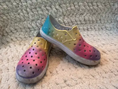 Toddler Girl’s Size 9 rainbow slip on shoes - Cat & Jack, View more