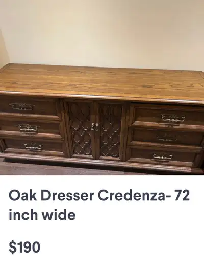 Oak Dresser Credenza, View more