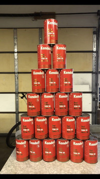 1970’s Kendall metal oil cans empty can