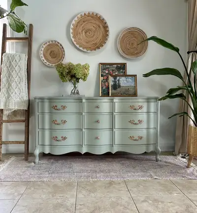 French Provincial 9-Drawer Dresser | Solid Wood, View more