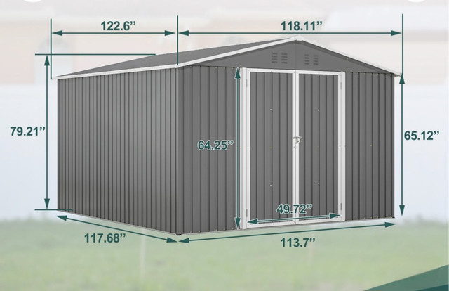 $850 OBO: 10 x 10 Metal Storage Shed in Outdoor Tools & Storage in Kitchener / Waterloo - Image 2