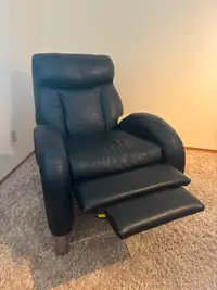Leather Recliner- Black
