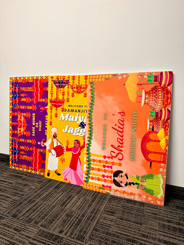 Mehndi, dholki, Maiyan, Jaggo, Haldi | Wedding welcome signage in Arts & Collectibles in Mississauga / Peel Region