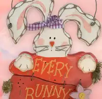 Indoor Outdoor Spring Easter Welcome Sign "Every Bunny Welcome"