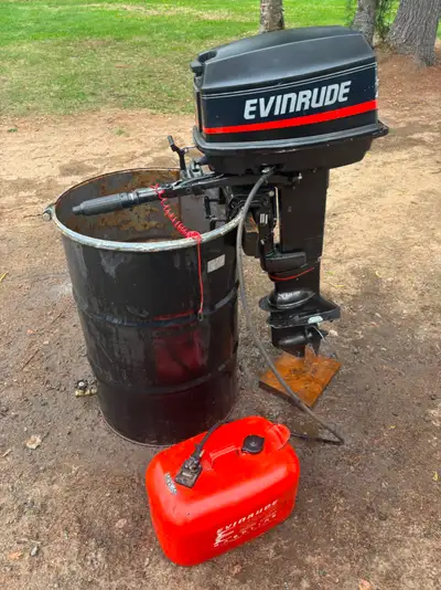 25 hp Evinrude long shaft. Starts and runs great. Very clean for its age. Fully serviced and ready t...