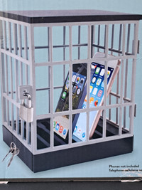Diorama-Style Plastic Cell Phone Cage/Jail - Novelty Desk Décor!