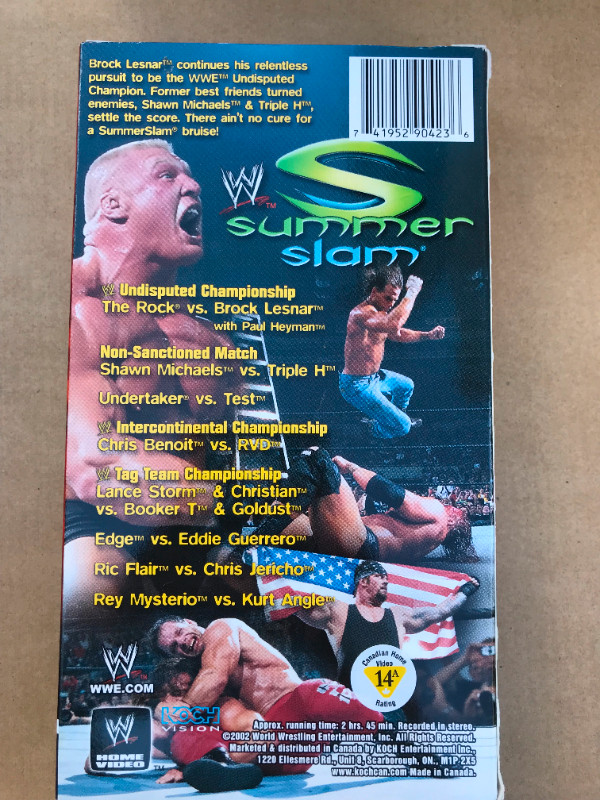 Wrestling VHS Video - Summer Slam - 2002 - Rock vs. Brock in CDs, DVDs & Blu-ray in City of Toronto - Image 2