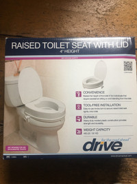 4" raised toilet seat