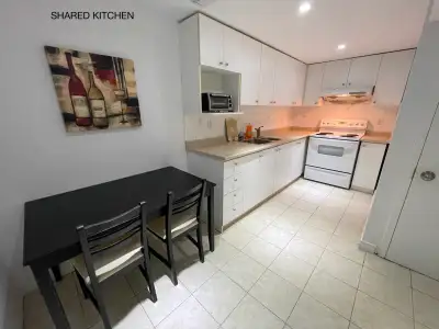 One bedroom with shared bathroom in this Scarborough basement suite available starting March 2026. L...
