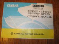 1972 Yamaha Snowmobile SL338D, EL433B, etc Manual - $50.00 obo