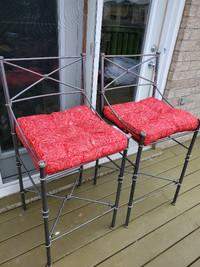 Solid metal coffee chairs