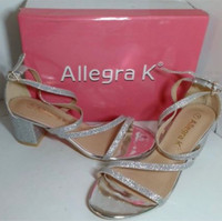 Allegra K Women's High Heels, Silver, Sz 7