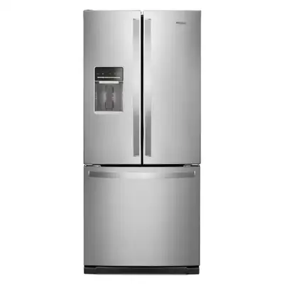 Whirlpool - French Door Fridge w/water & ice Fingerprint Resistant Stainless Steel WRF560SEHZ -new i...