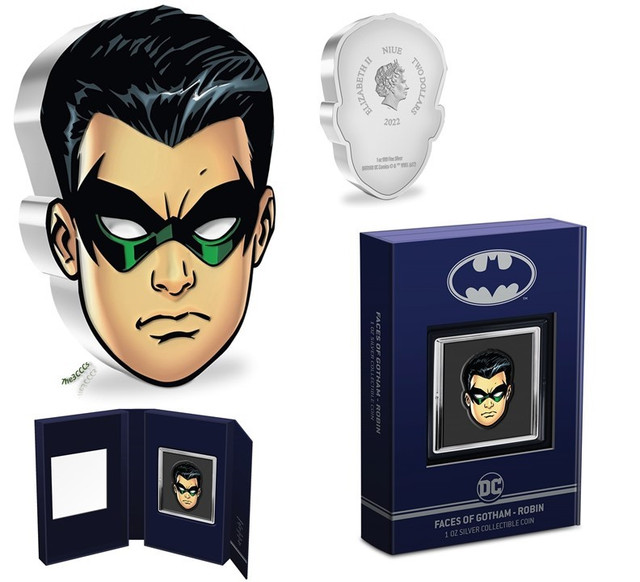 ROBIN FACES OF GOTHAM 2022 SILVER COIN in Arts & Collectibles in Oshawa / Durham Region