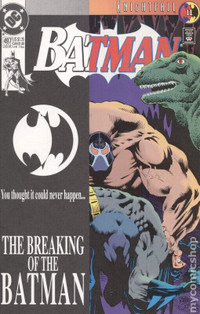 Batman: Knightfall comics (Bane paralyzes Batman)