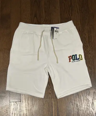 Polo Ralph Lauren White Logo Shorts - Brand New, View more