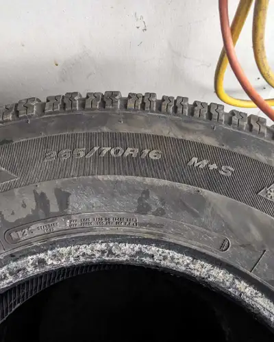 Motor master total terrain tires. Mud and snow. Only accepting cash payments. Only accepting pickup...