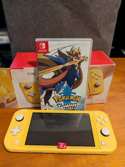 Selling this yellow Nintendo Switch Lite. Used less than 20 hours. Like new condition! Comes with Po...