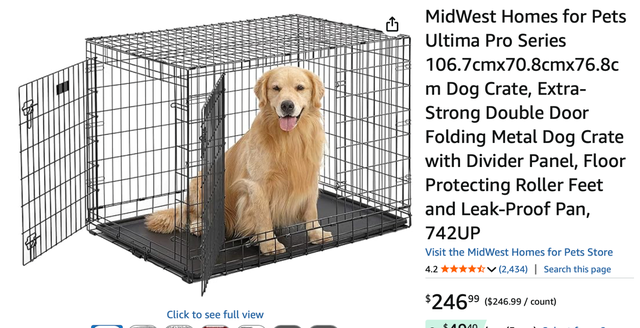 Large Dog Crate in Accessories in Oakville / Halton Region - Image 2