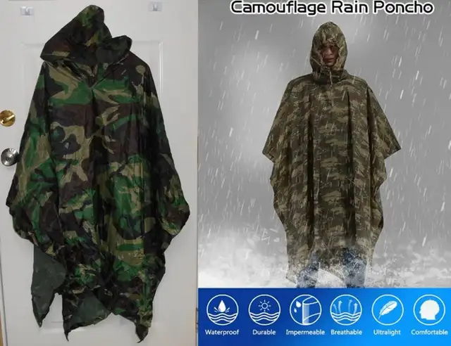 New Camouflage Poncho Raincoat - One Size Fits All63838170085891122