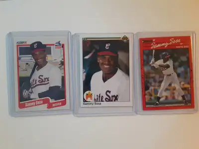 CARTES DE BASEBALL ROOKIES DU JOUEUR VEDETTE SAMMY SOSA, View more