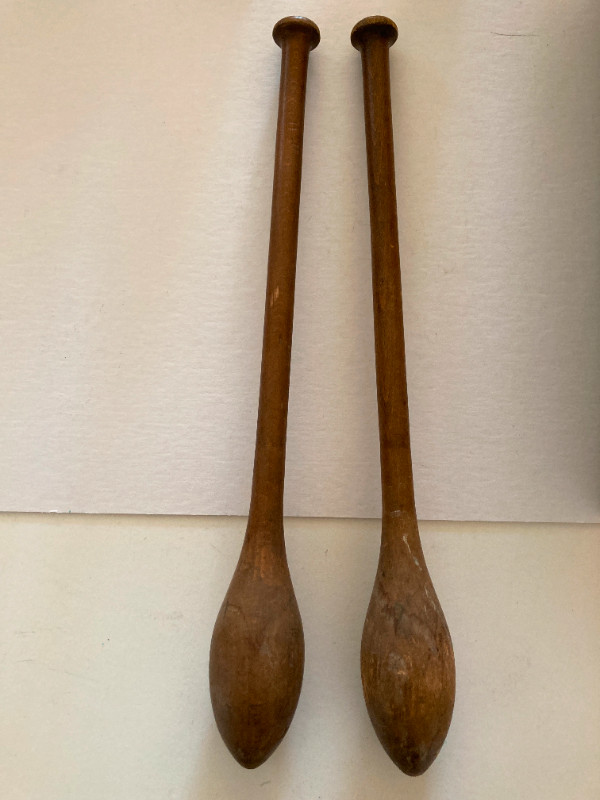 Antique Pair Juggling Exercise Indian Wooden Clubs in Arts & Collectibles in Edmonton