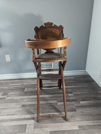 Victorian Wooden High Chair