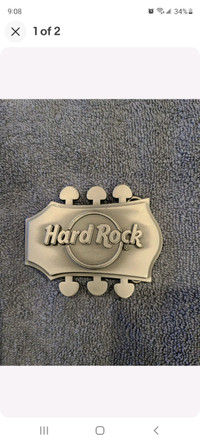 Hard Rock Cafe Guitar Head Belt Buckle 