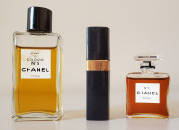 3 Bouteilles de Chanel No. 5 Vintage Chanel Bottles and Boxes