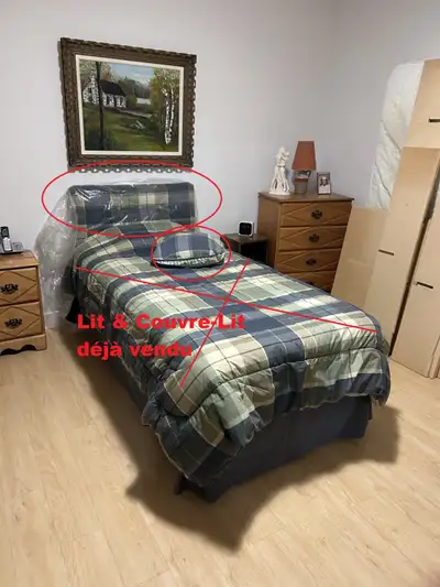 Tête de lit simple pour lit 39po Gratuit, View more