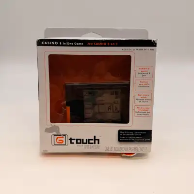 G Touch Casino 8-in-1 handheld touch screen game. Includes 8 casino games: • Blackjack • Poker • Bac...