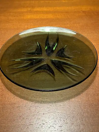 ASSIETTE EN VERRE FUMÉ VINTAGE RETRO MID CENTURY SMOKED GLASS, View more
